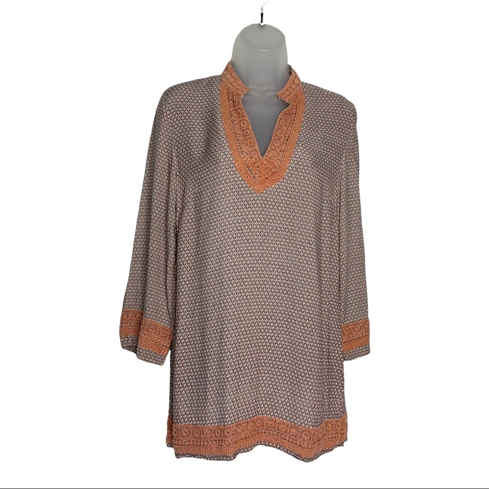 JADE Melody Tam Salmon‎ Pink Tunic Tunic Sz S